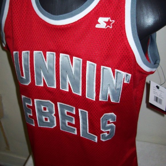 UNLV RUNNIN REBELS STARTER WORK OUT SHIRT RED S M XL 2X - Picture 2 of 8